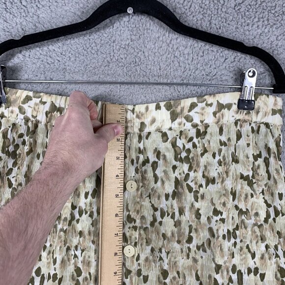 Compagnie Internationale Express Skirt Womens Large Beige Floral Maxi Sheer L - Picture 4 of 9